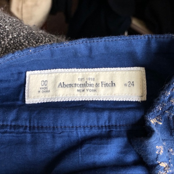 A&F Navy and Dusted Gold Metallic Mini Skirt - Picture 6 of 6